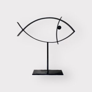 sculpture acier poisson